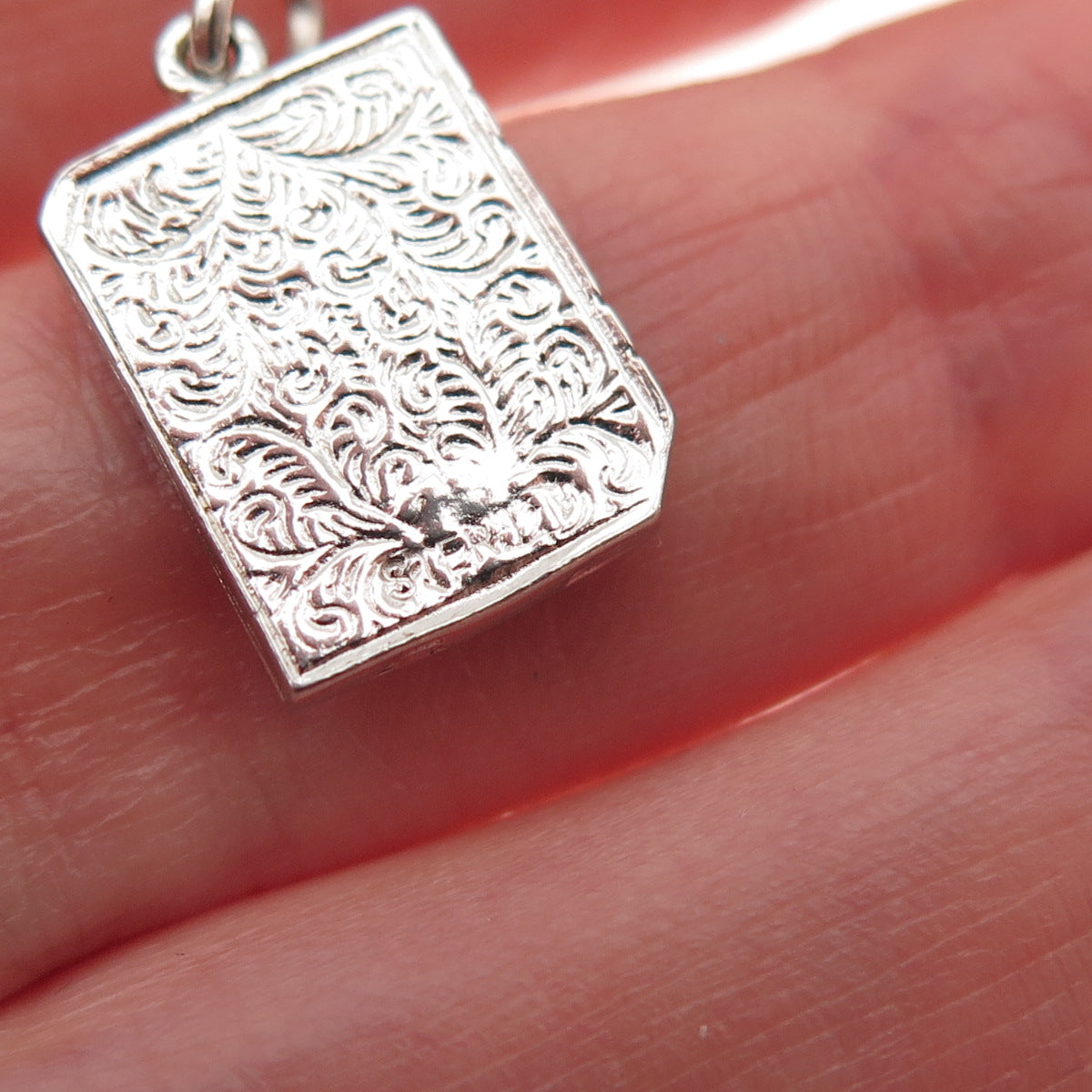 925 Sterling Silver Vintage Holy Bible Mini Charm Pendant