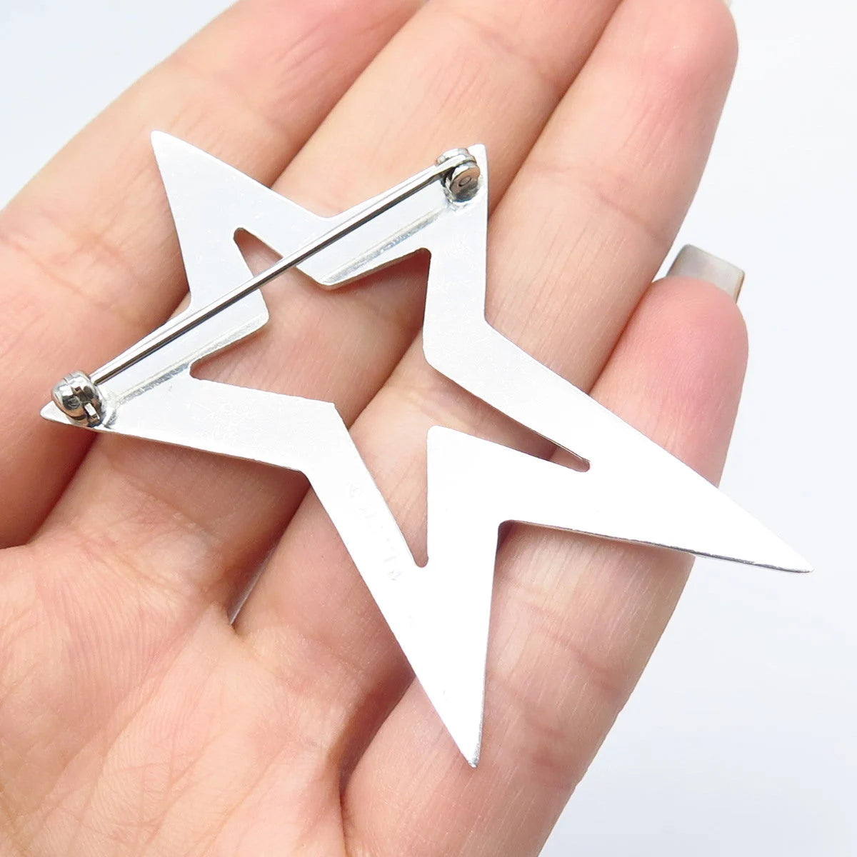 925 Sterling Silver Vintage Mexico Star Pin Brooch