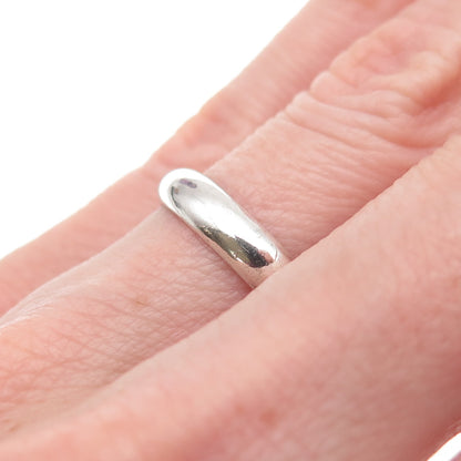 925 Sterling Silver Vintage Classic Wedding Band Ring Size 6.25