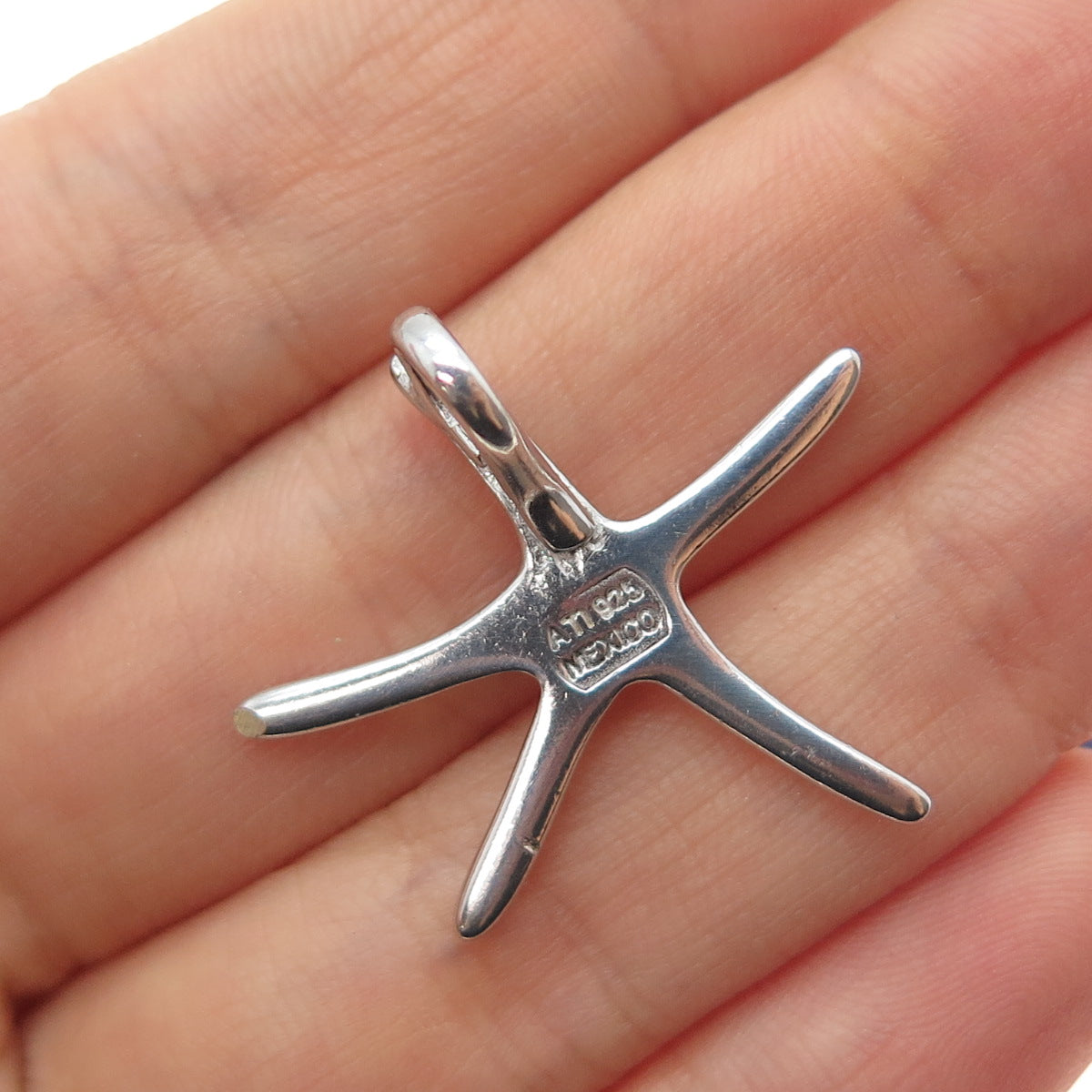ANNIKA WITT 925 Sterling Silver Vintage Starfish Slide Charm Pendant