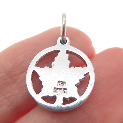 925 Sterling Silver Vintage Maple Leaf Minimalist Charm Pendant