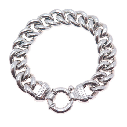 MILOR 925 Sterling Silver Vintage Italy Hollow Curb Link Bracelet 7"