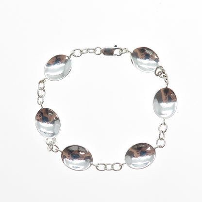 925 Sterling Silver Vintage Believe Faith Dream Hope Love Laugh Bracelet 6.75"