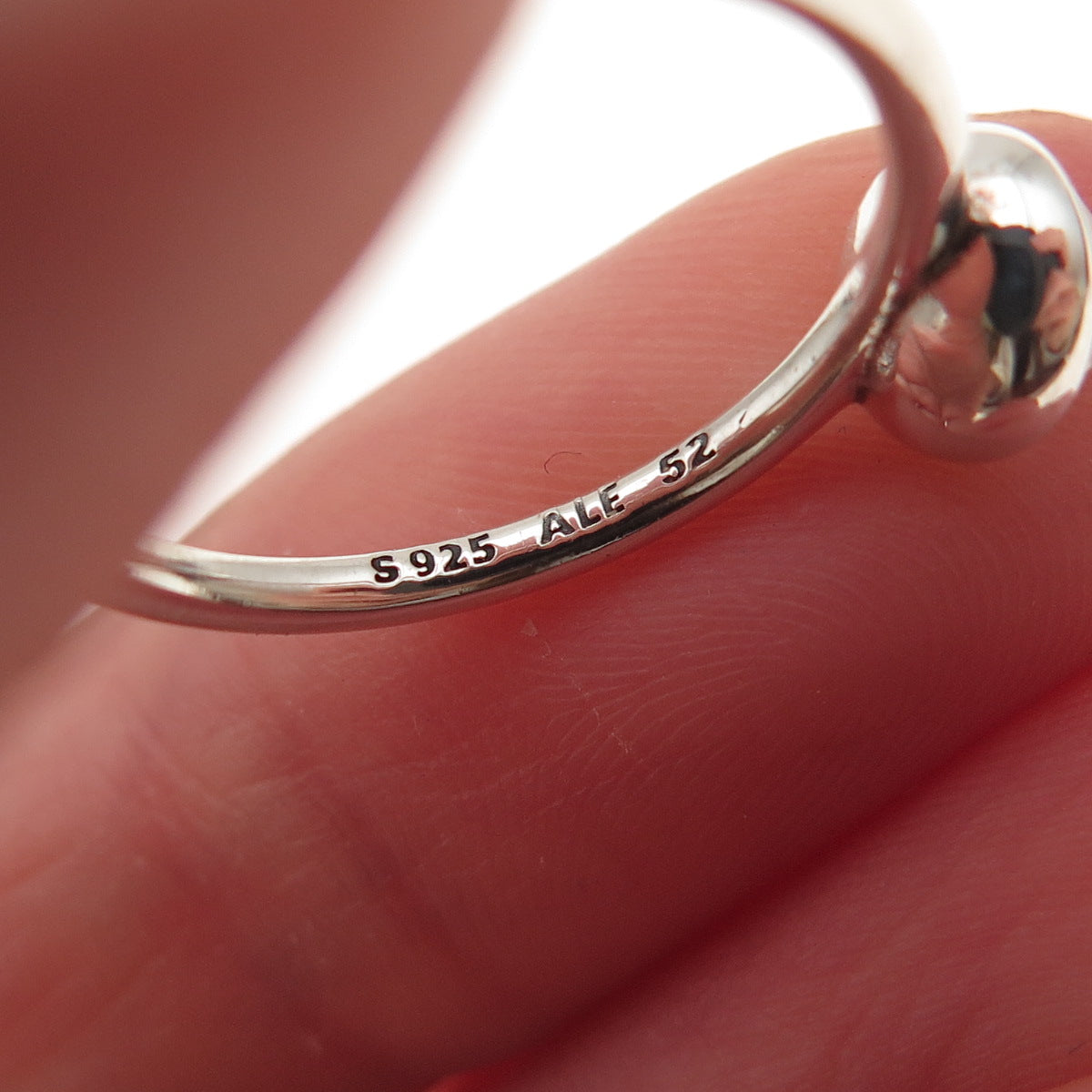Pandora 925 Sterling Silver Clear Crystal Poetic Droplet Ring Size 6