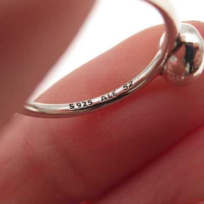 Pandora 925 Sterling Silver Clear Crystal Poetic Droplet Ring Size 6