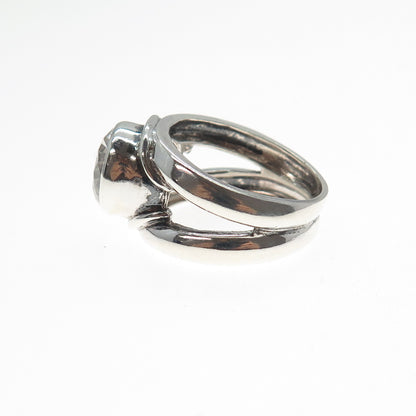JAD Gioia Clavenzani & Ivano Ghinelli Sterling Silver Vintage C Z Ring Size 7.25
