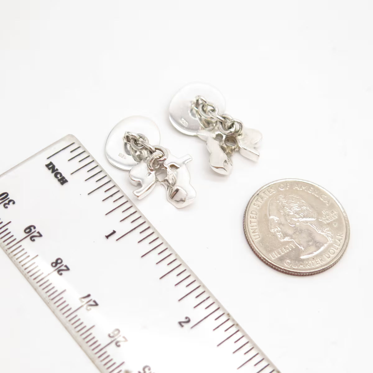 925 Sterling Silver Vintage Sail Boat Cufflinks