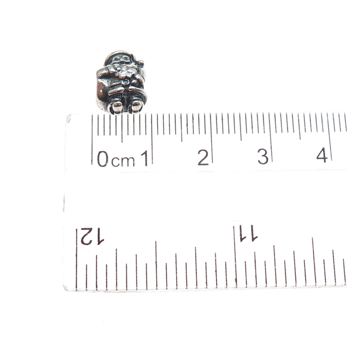 PANDORA 925 Sterling Silver Santa Claus Slide Bead Charm