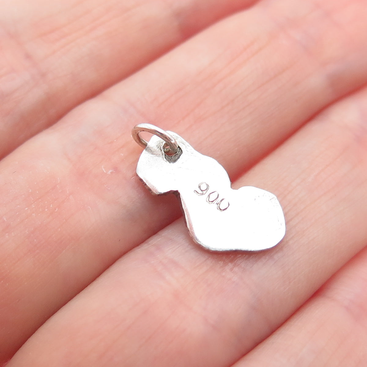 900 Silver Vintage Enamel Dutch Clogs Minimalist Charm Pendant