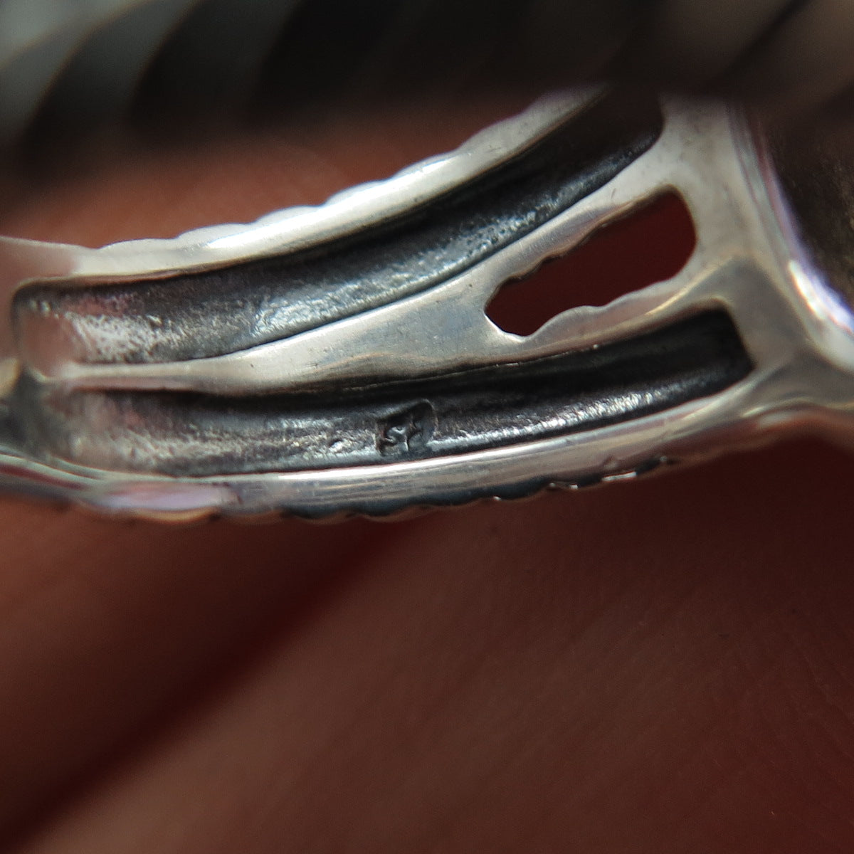 DAVID YURMAN 925 Sterling Silver Vintage Real Diamond & Amethyst Ring Size 6.5