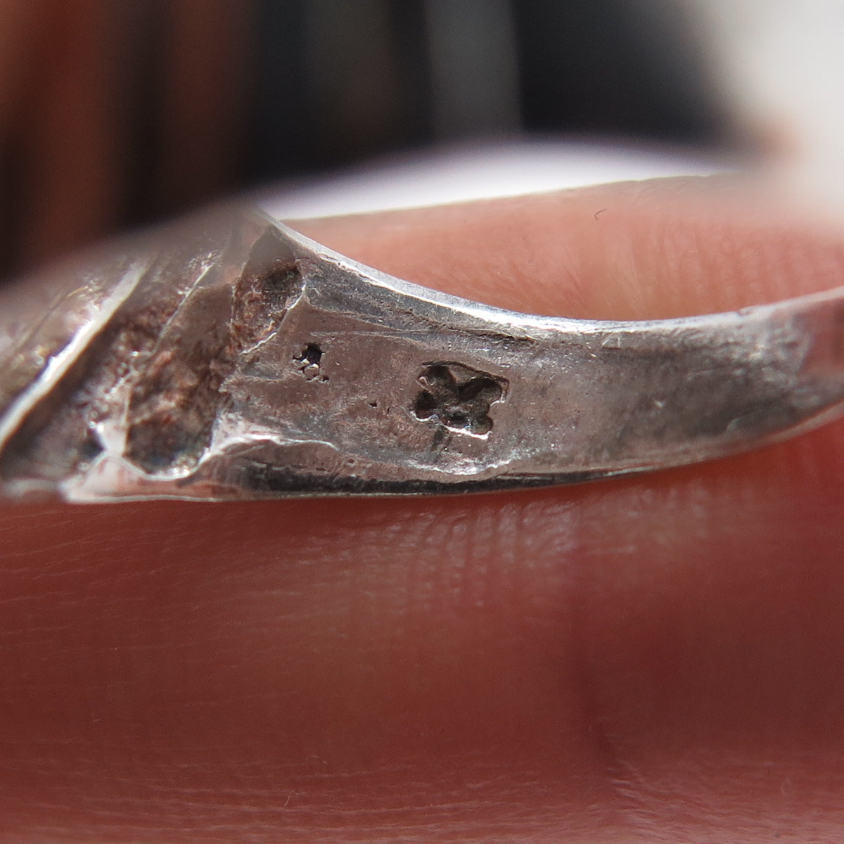 925 Sterling Silver Vintage Modernist Yin Yang Ring Size 6.25