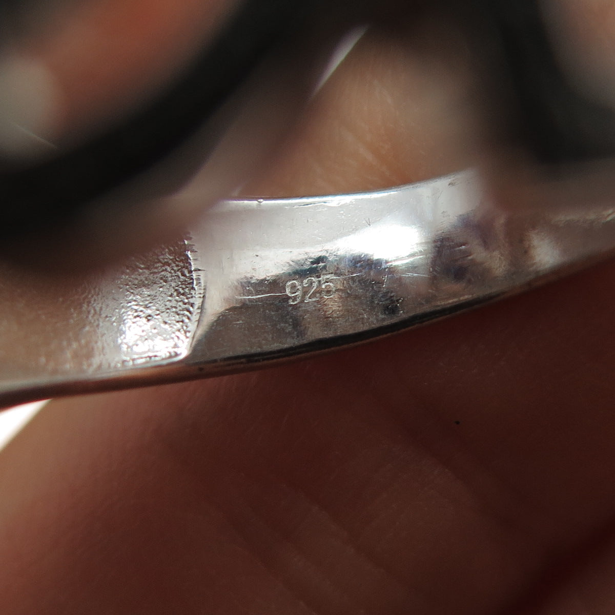 925 Sterling Silver Round-Cut C Z Interlocked Link Ring Size 9.25