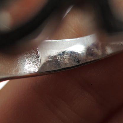 925 Sterling Silver Round-Cut C Z Interlocked Link Ring Size 9.25