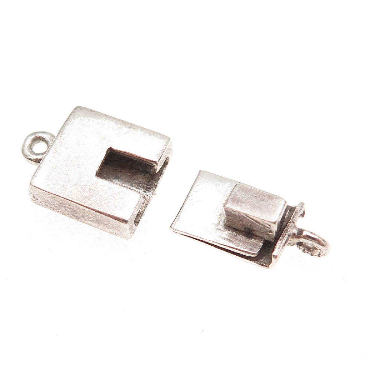 925 Sterling Silver Vintage Mexico Bracelet / Necklace Box Lock Clasp