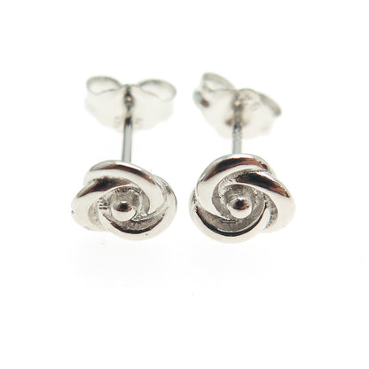 925 Sterling Silver Rose Flower Stud Earrings