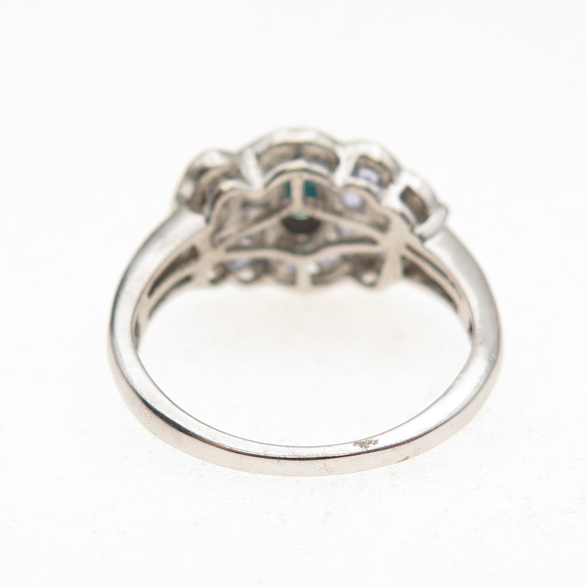 Chuck Clemency 925 Sterling Silver Real Turquoise & Tanzanite Ring Size 8