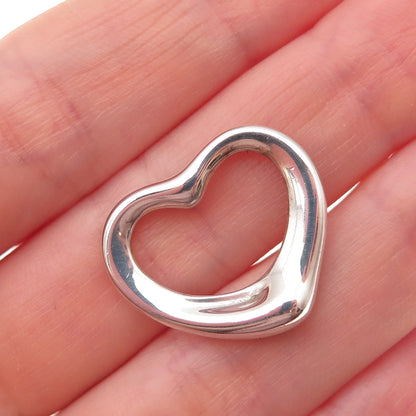 Tiffany & Co. Elsa Peretti 925 Sterling Silver Vintage 20mm Open Heart Pendant