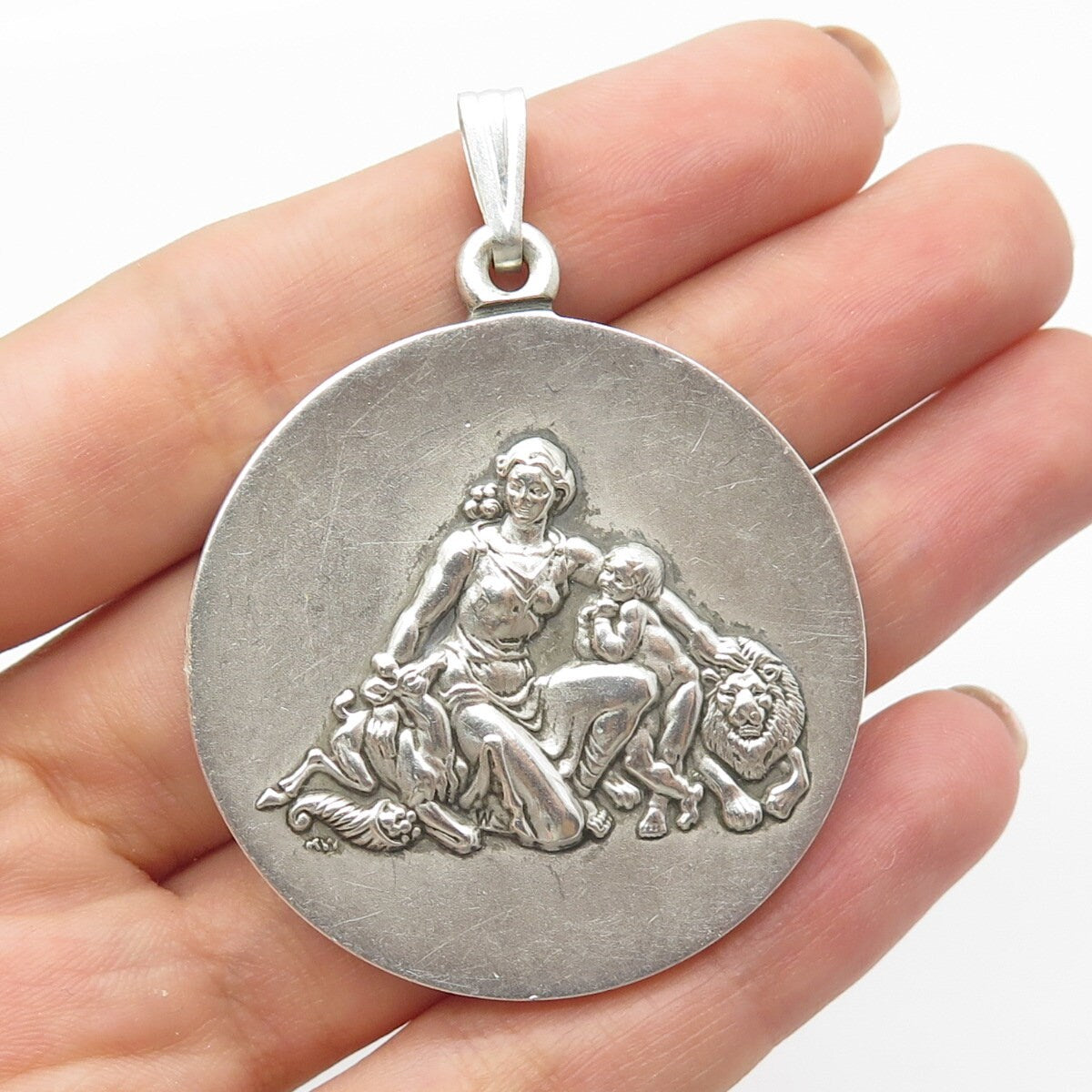 925 Sterling Silver Vintage The Wittnauer Mint Mother O Mine R. Kipling Pendant