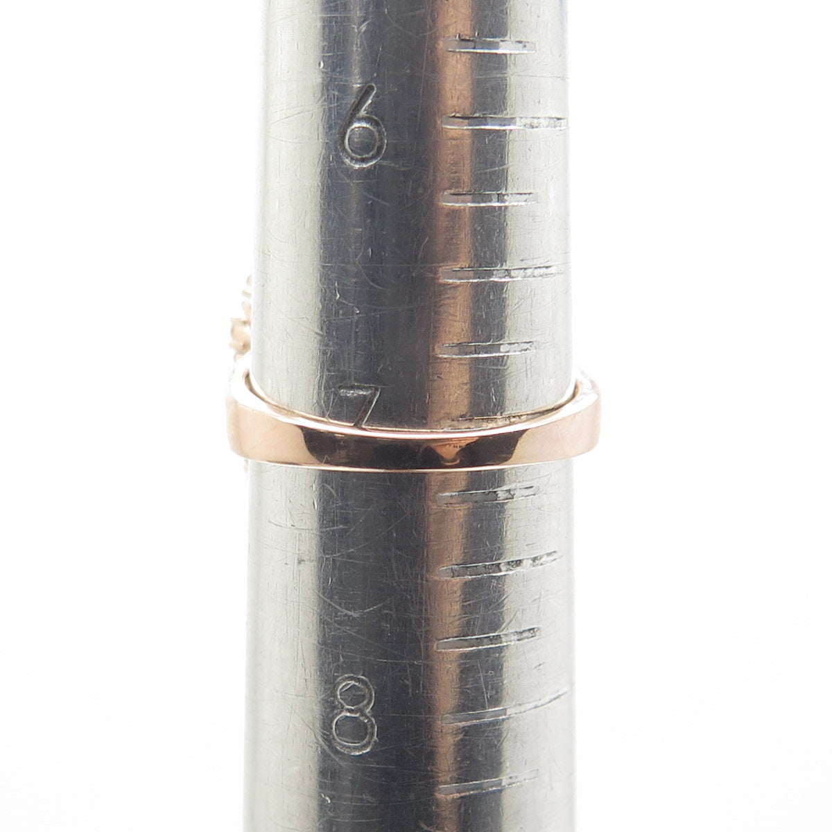 DSMK 925 Sterling Silver Gold Plated Morganite Gem C Z Statement Ring Size 7.25