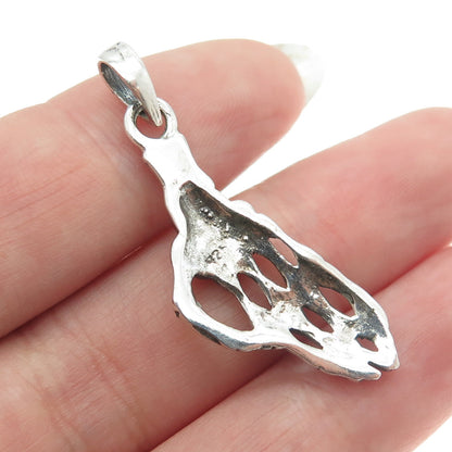 925 Sterling Silver Vintage Skeleton Hand Biker Pendant