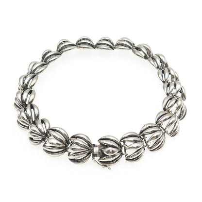 Shirley Henry Sterling Silver Vintage Modernist Heavy 103.8g Chain Necklace 16"