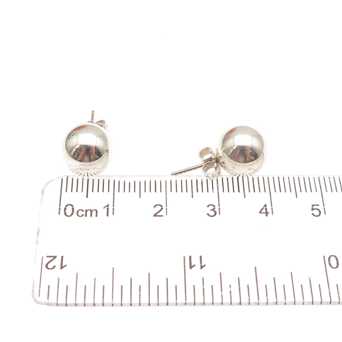 Tiffany & Co. 925 Sterling Silver Vintage HardWear 10mm Ball Stud Earrings