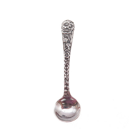 Kirk Stieff 925 Sterling Silver Antique 1924 Repousse Salt & Spices Spoon