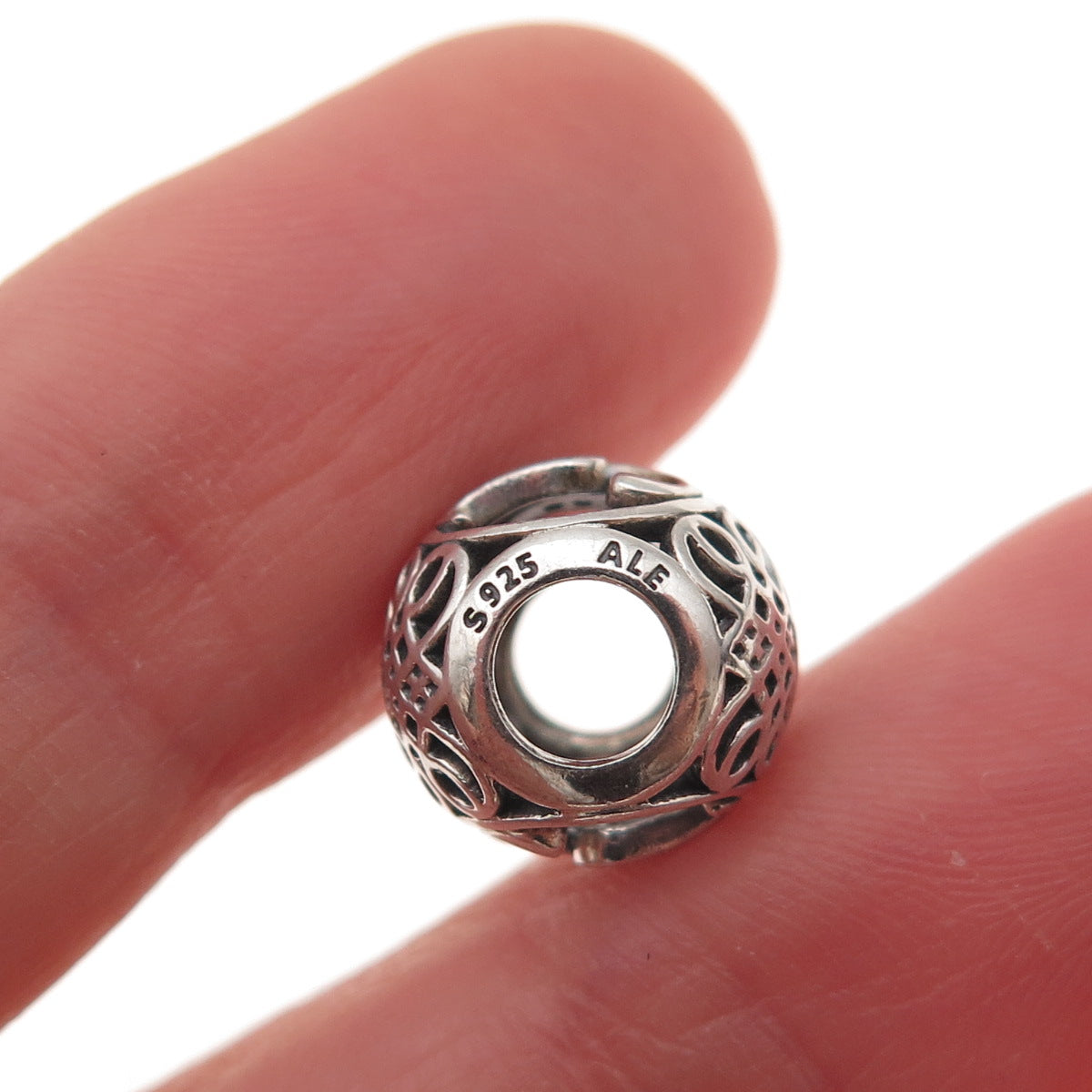 Pandora 925 Sterling Silver C Z Letter Y Initial Slide Bead Charm