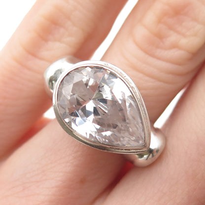 JAD Gioia Clavenzani & Ivano Ghinelli Sterling Silver Vintage C Z Ring Size 5.25