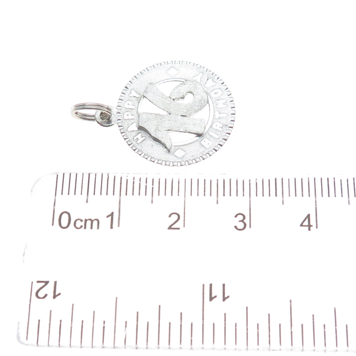 MARK MERCY 925 Sterling Silver Vintage Sweet 16th Happy Birthday Charm Pendant