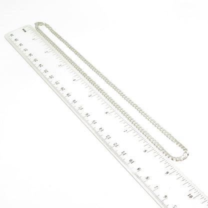 925 Sterling Silver Italy Cuban Chain Necklace 18"