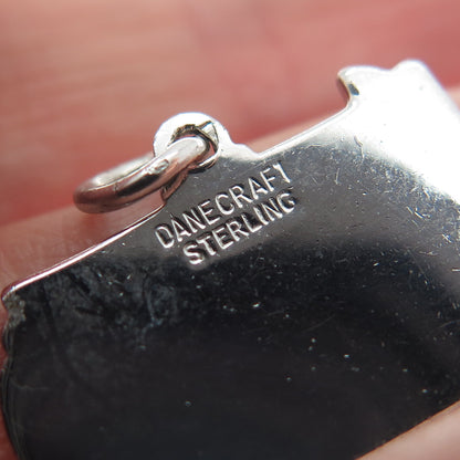 DANECRAFT Sterling Silver Vintage Enamel Pennsylvania Minimalist Charm Pendant