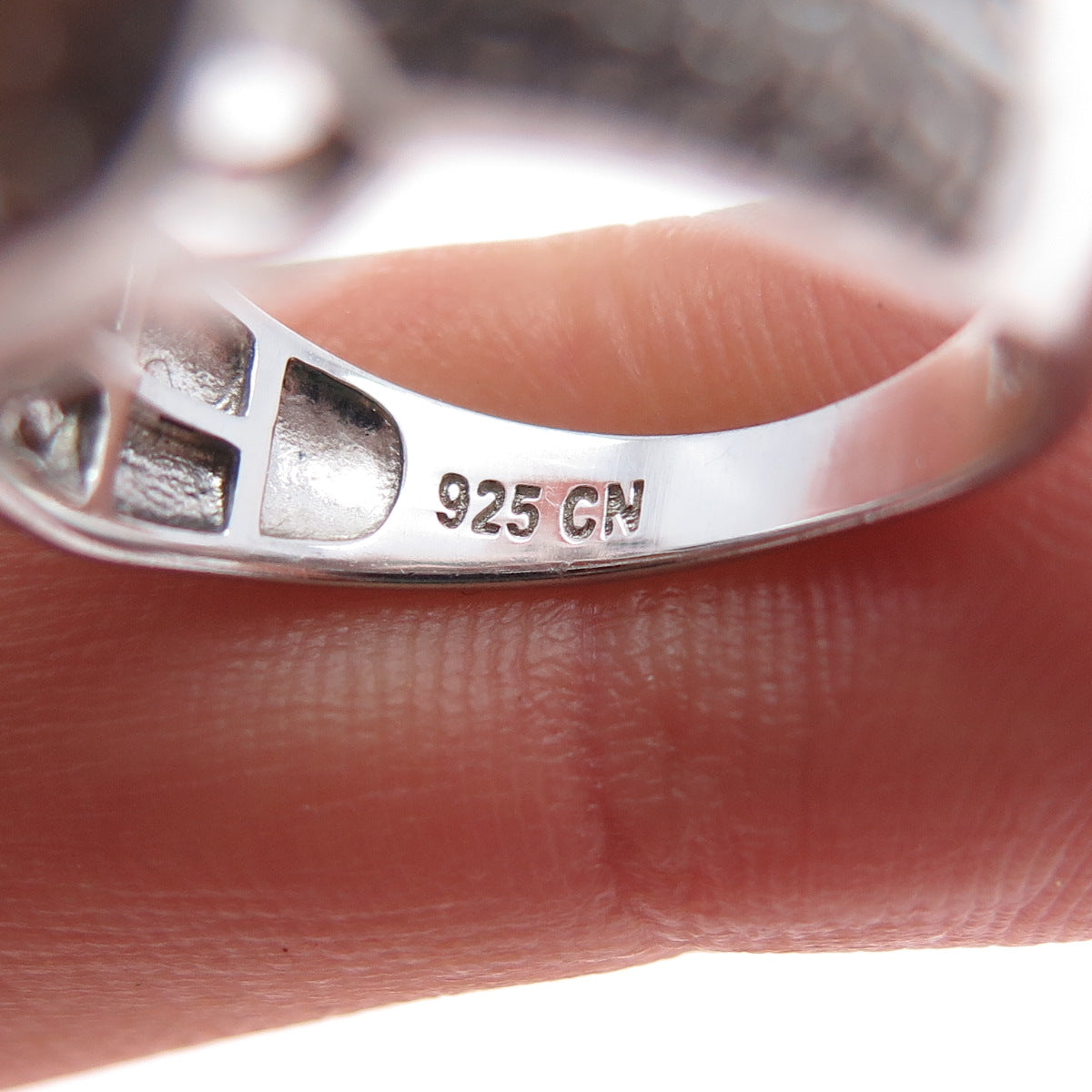925 Sterling Silver Canary & White C Z Sparkle Ring Size 7