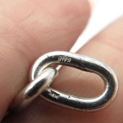 14K Gold & 925 Sterling Silver Vintage Modernist Fish Oxidized Pendant