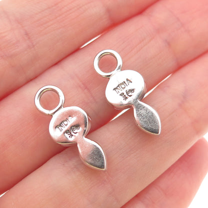 DP Doug Paulus 925 Sterling Vintage Real Labradorite & Moonstone Jacket Earrings