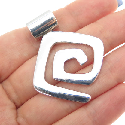 SILPADA 925 Sterling Silver Vintage Modernist Spiral Slide Pendant