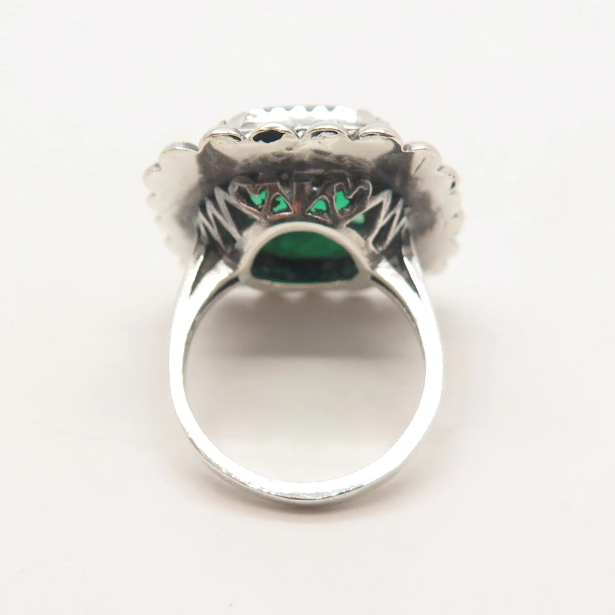 925 Sterling Silver Vintage Real Chalcedony Gemstone Ring Size 6.5