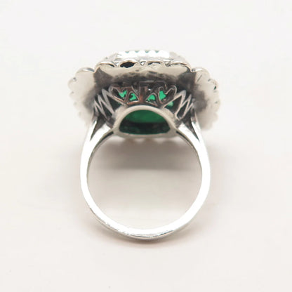 925 Sterling Silver Vintage Real Chalcedony Gemstone Ring Size 6.5