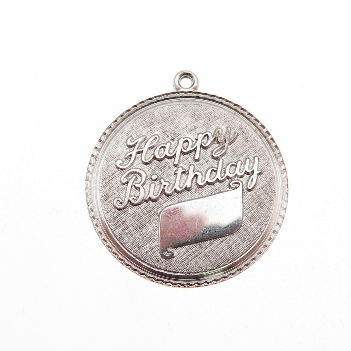 Griffith & Sons 925 Sterling Silver Vintage Happy Birthday Charm Pendant