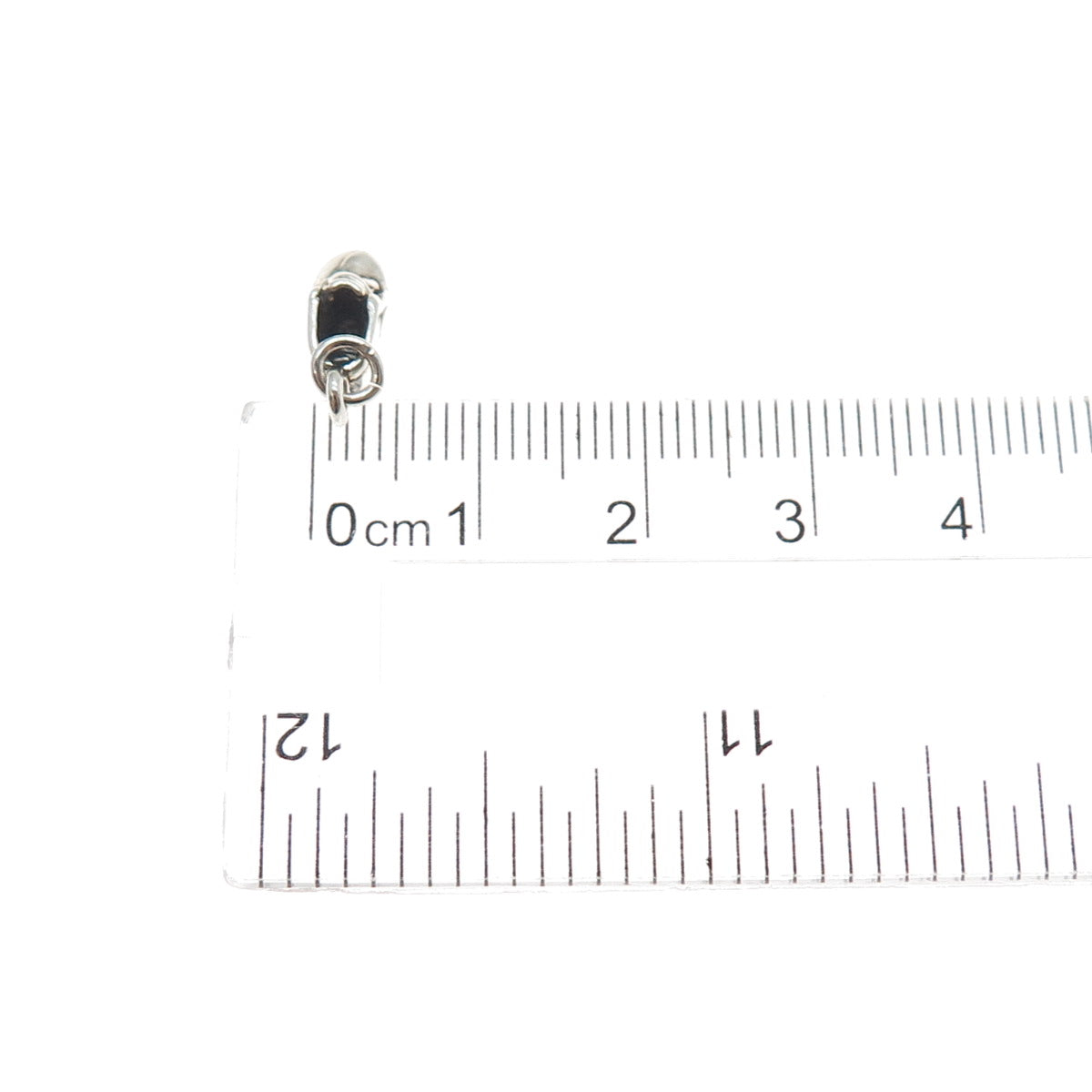 SUNWEST 925 Sterling Silver Vintage Shoe Oxidized Minimalist 3D Charm Pendant