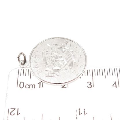 Griffith & Sons 925 Sterling Silver Vintage Happy Birthday Charm Pendant