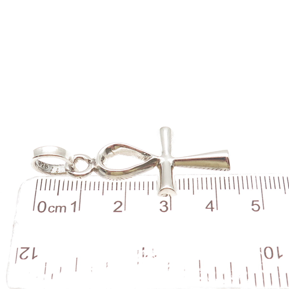 925 Sterling Silver Vintage Mexico Egyptian Ankh Charm Pendant
