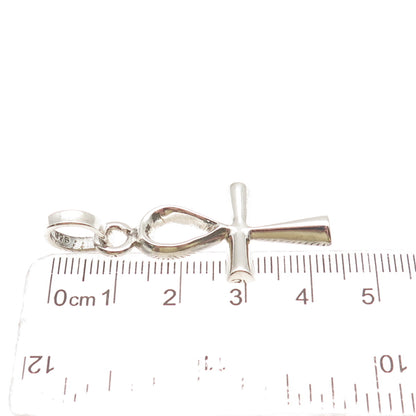 925 Sterling Silver Vintage Mexico Egyptian Ankh Charm Pendant