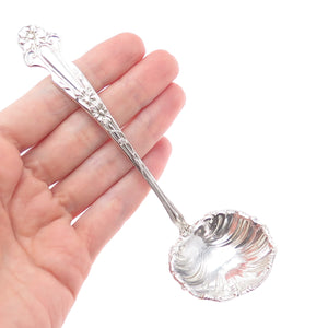 R. BLACKINTON 925 Sterling Silver Antique Art Deco Daisy Gravy Ladle