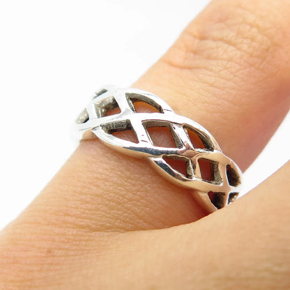 925 Sterling Silver Vintage Cellini Adjustable Ring Size 4