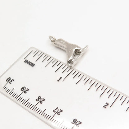 925 Sterling Silver Vintage Ice Skating Shoe Charm Pendant