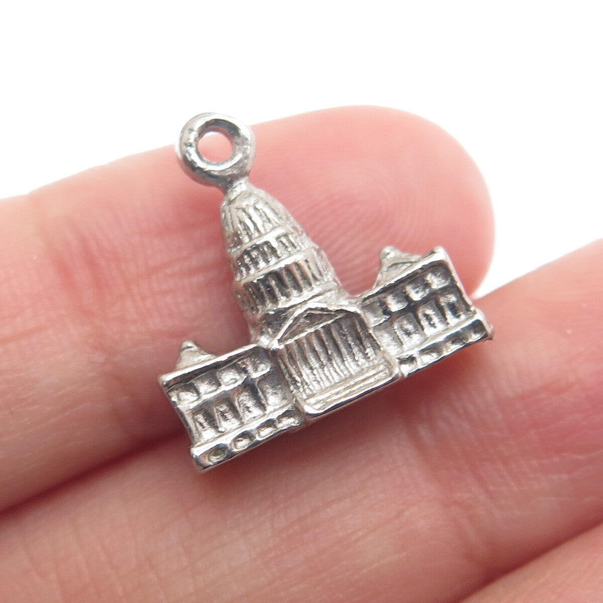 925 Sterling Silver Vintage US Capitol Washington DC Charm Pendant