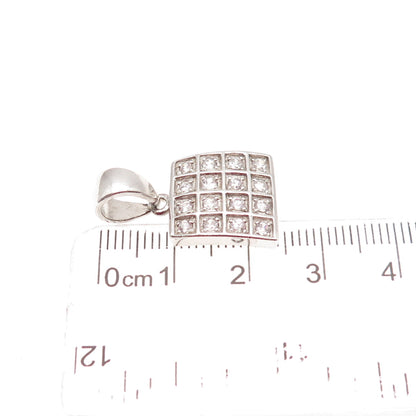 925 Sterling Silver Round-Cut C Z Mini Charm Pendant