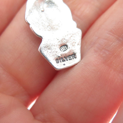 925 Sterling Silver Vintage William Shakespeare Minimalist Charm Pendant