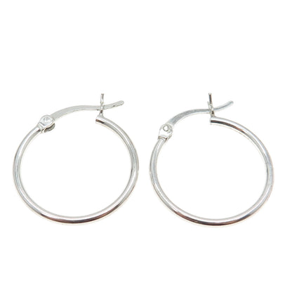 925 Sterling Silver Small Tube Hoop Earrings